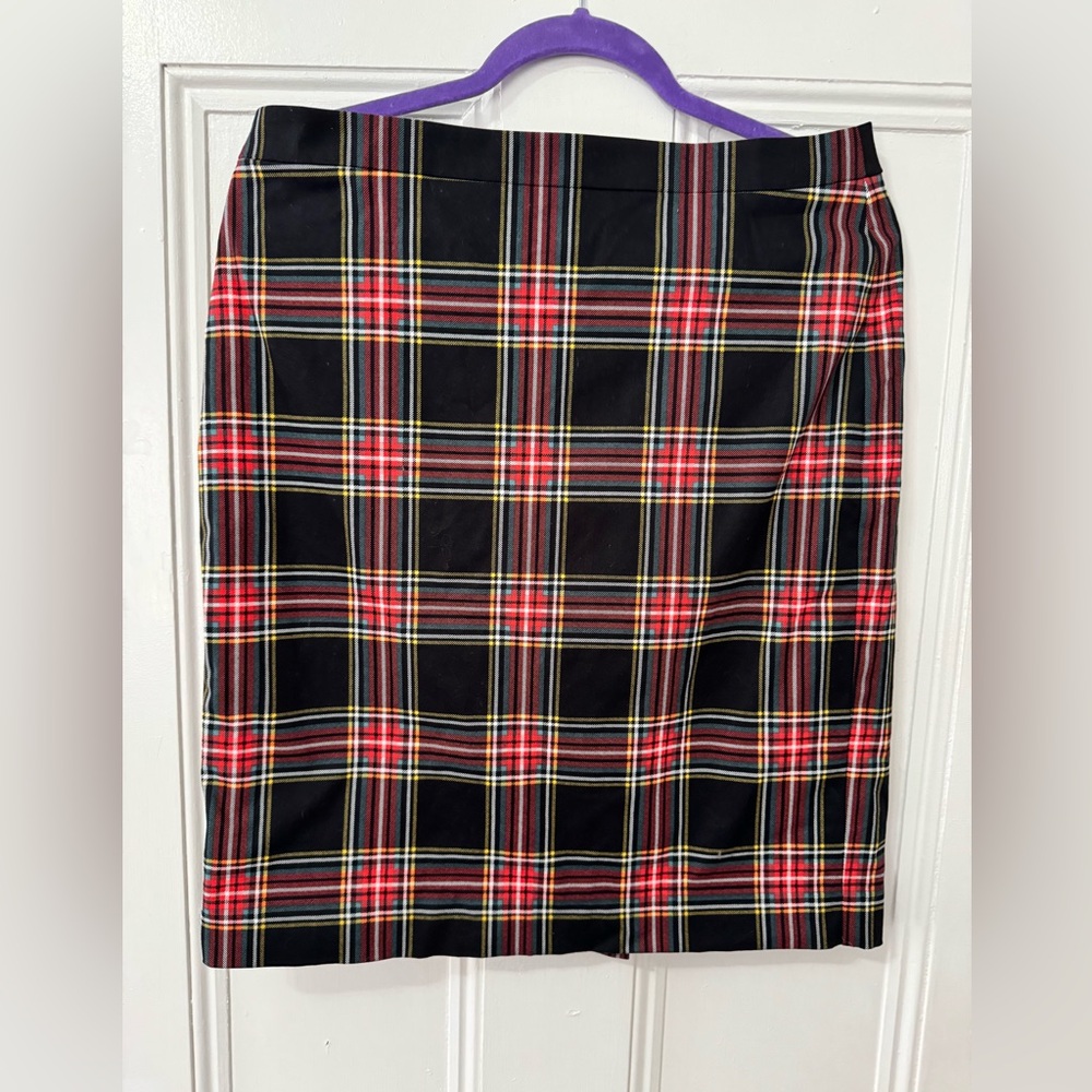 J Crew tartan plaid pencil skirt NWOT size 10
